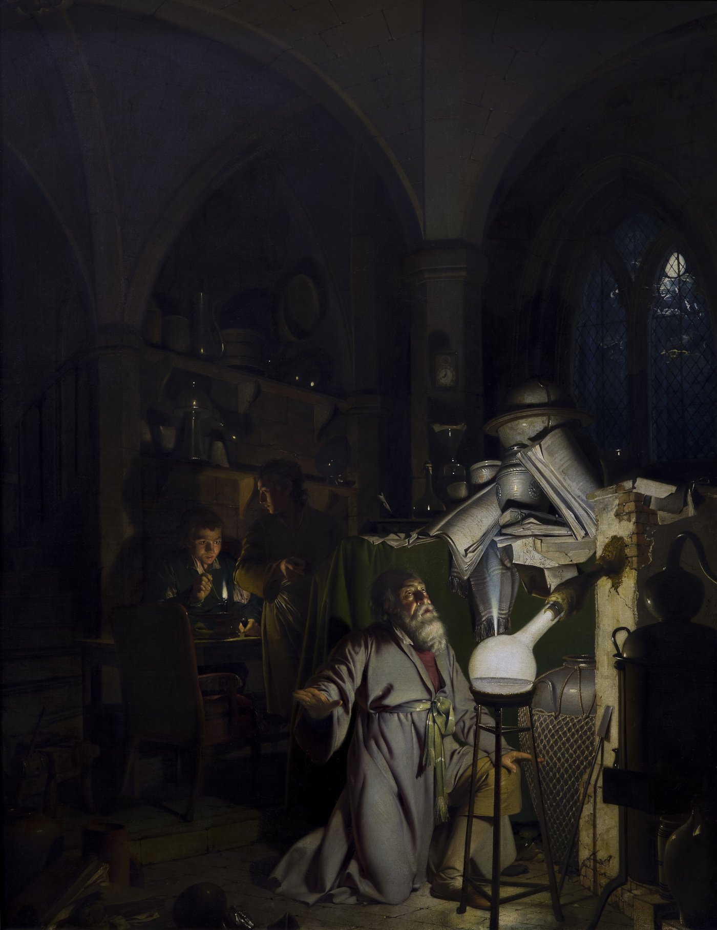 El alquimista en busca de la piedra filosofal, Joseph Wright of Derby (1771)